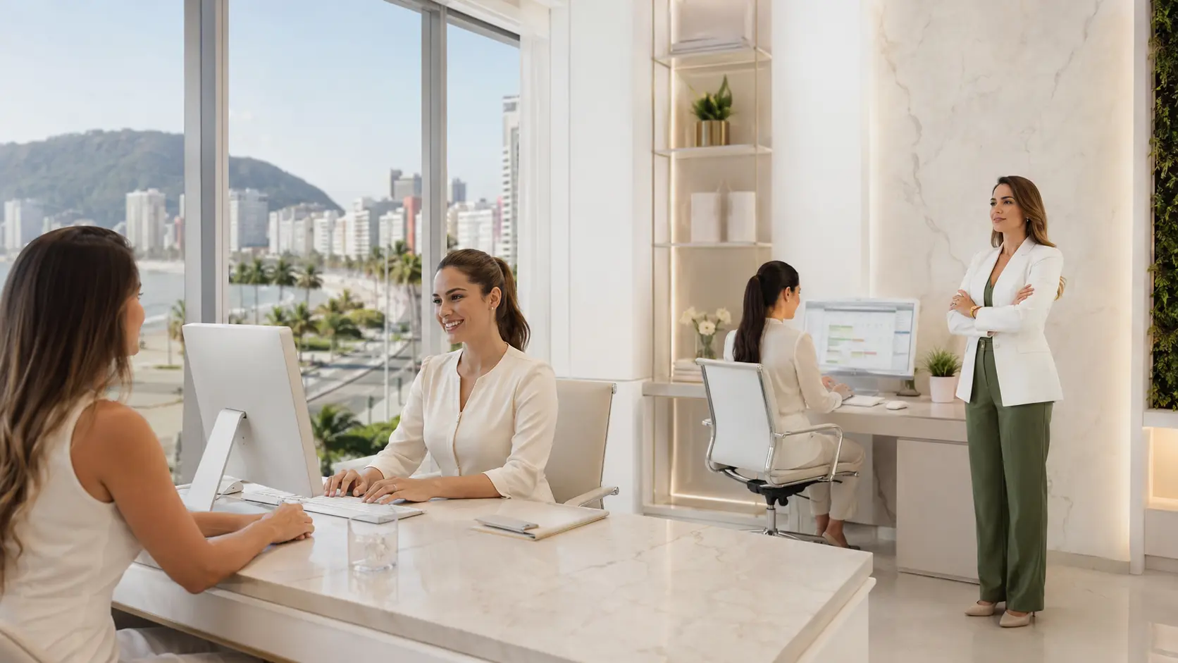 Processo comercial para clínica estética em Santos com CRM, atendimento e follow-up de pacientes